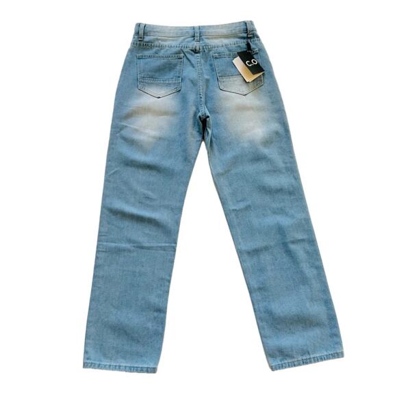 C.O.Z.Y. Jeans Light Wash Button Fly High Rise Straight Leg Jeans Size 6 NEW - Picture 5 of 12